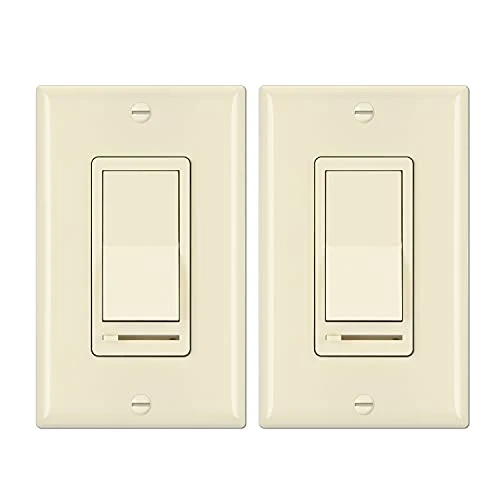 2 Pack Dimmer Light Switch, Universal Lighting Control, Single Pole or 3 Way — Smart Switch, BESTTEN