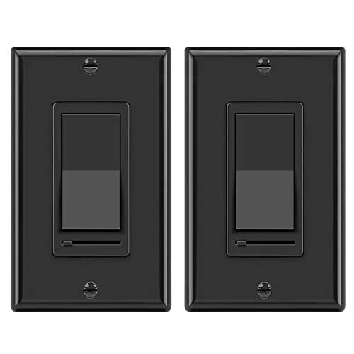 2 Pack Dimmer Light Switch, Universal Lighting Control, Single Pole or 3 Way — Smart Switch, BESTTEN
