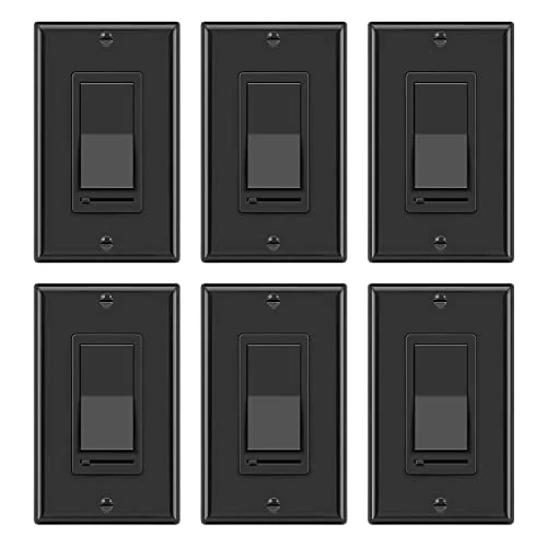 2 Pack Dimmer Light Switch, Universal Lighting Control, Single Pole or 3 Way — Smart Switch, BESTTEN