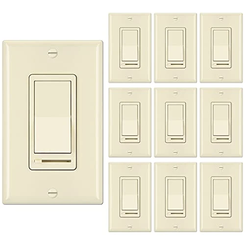 2 Pack Dimmer Light Switch, Universal Lighting Control, Single Pole or 3 Way — Smart Switch, BESTTEN
