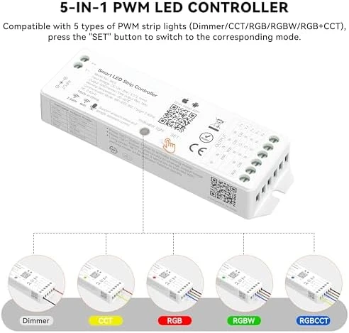 5-in-1 LED Controller Dimmable — LED Strip Lights, PAUTIX