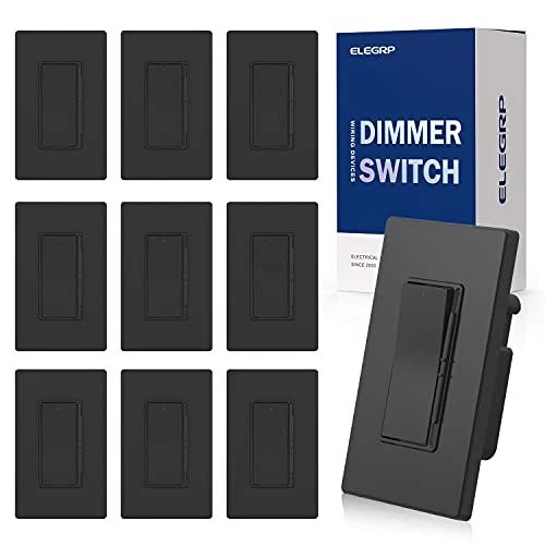 Dimmer Light Switch for 300W Dimmable LED/CFL Lights and 600W INC/HAL Bulbs — Smart Switch, ELEGRP