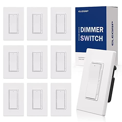 Dimmer Light Switch for 300W Dimmable LED/CFL Lights and 600W INC/HAL Bulbs — Smart Switch, ELEGRP