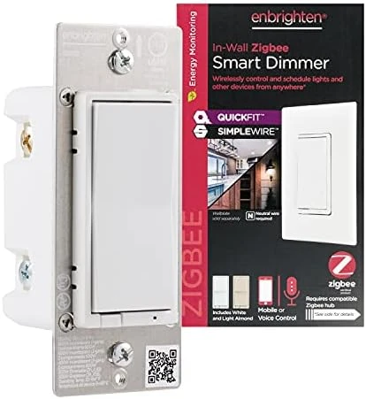 In-Wall Smart Paddle Dimmer with QuickFit and SimpleWire — Smart Switch, Enbrighten