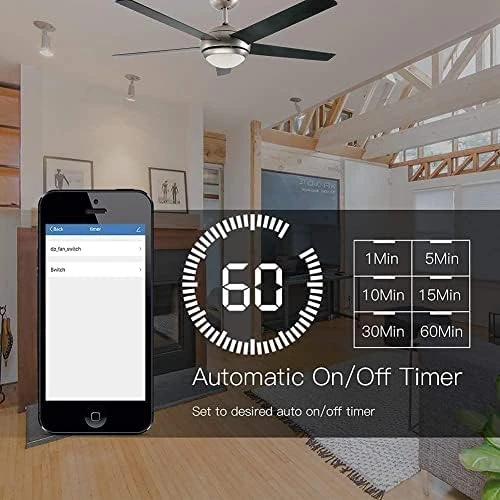 Smart Ceiling Fan Light Wall Switch — Smart Switch, MOES