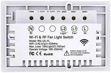 Smart Ceiling Fan Light Wall Switch — Smart Switch, MOES