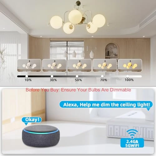 Smart Dimmer Light Switch with Wireless Remote — Smart Switch, Sunmerit