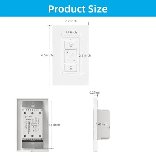 Smart Dimmer Light Switch with Wireless Remote — Smart Switch, Sunmerit