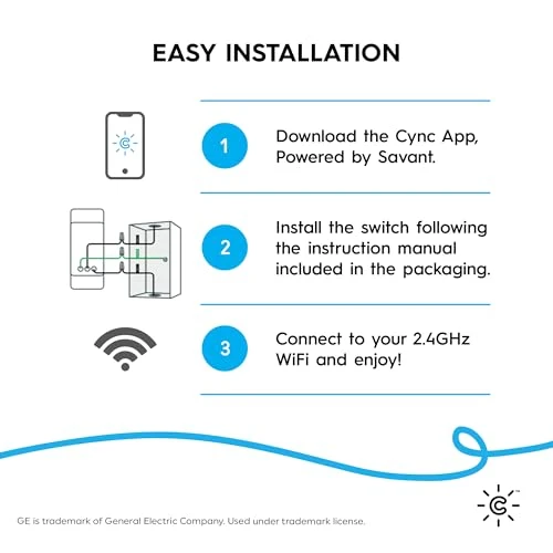 Smart Dimmer Light Switch — Smart Switch, GE