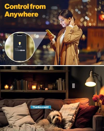 Smart Dimmer Switch, Double Rocker Wall Light Switch — Smart Switch, Sunco Lighting