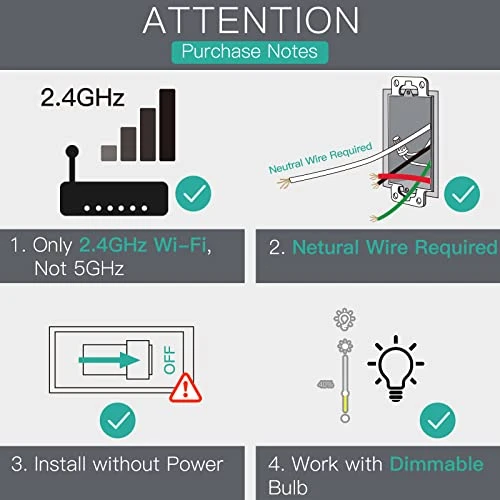 Smart Light Dimmer Switch — Smart Switch, MoesGo