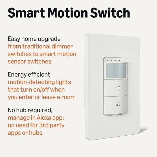 Smart Motion Sensor Dimmer Switch — Smart Switch, Amazon Basics