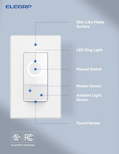 Smart Motion Sensor Switch — Smart Switch, ELEGRP