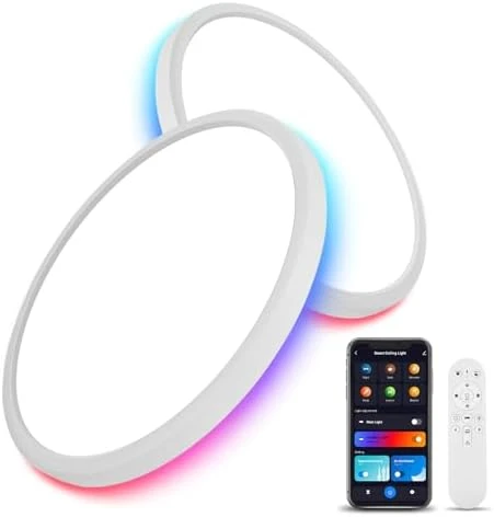Smart RGB LED Ceiling Light with Remote — Smart Light Bulb, TITISLUMP