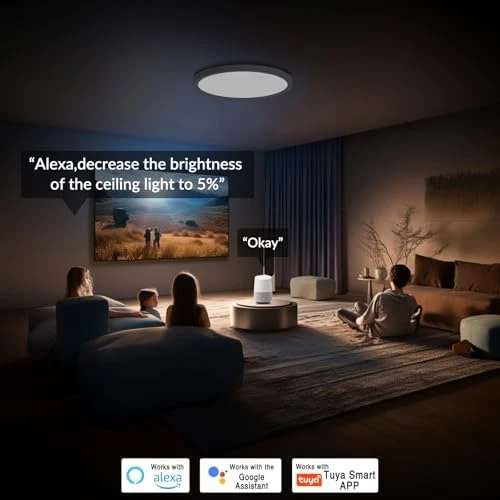 Smart RGB LED Ceiling Light with Remote — Smart Light Bulb, TITISLUMP