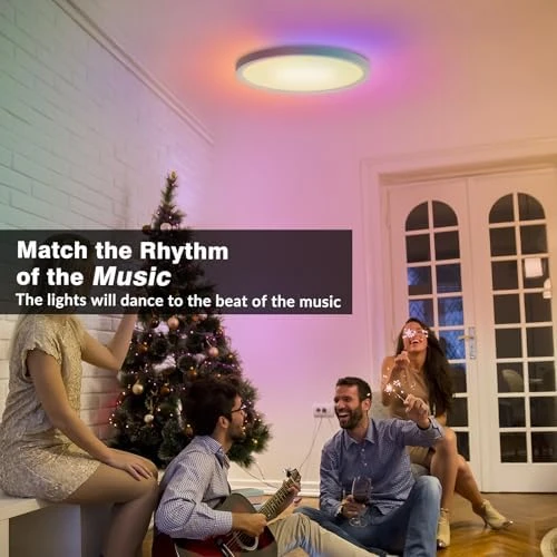 Smart RGB LED Ceiling Light with Remote — Smart Light Bulb, TITISLUMP