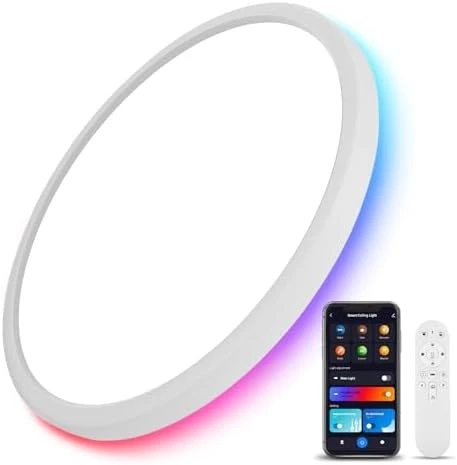 Smart RGB LED Ceiling Light with Remote — Smart Light Bulb, TITISLUMP