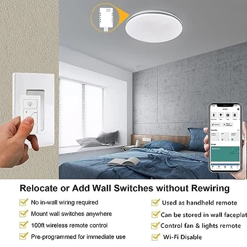 Smart Wireless Light Switch, Dimmer Switch & Receiver Kit — Smart Switch, Nexete
