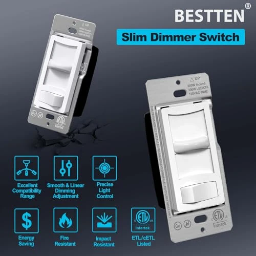 Super Slim Dimmer Switch 6-Pack — Smart Switch, BESTTEN