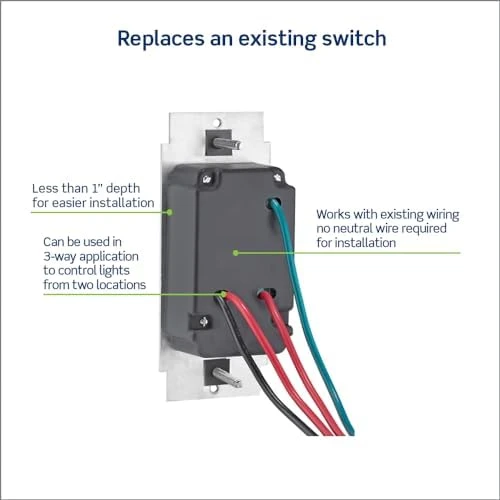 SureSlide Dimmer Switch for Dimmable LED, Halogen and Incandescent Bulbs — Smart Switch, Leviton