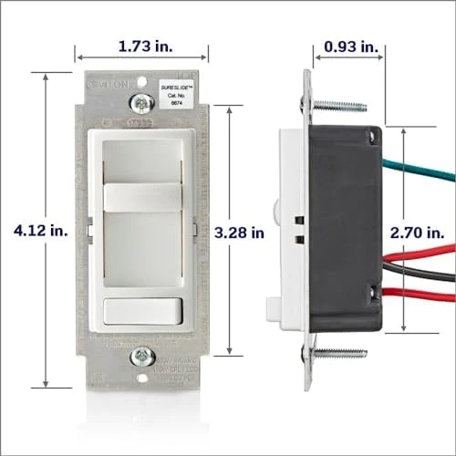 SureSlide Dimmer Switch for Dimmable LED, Halogen and Incandescent Bulbs — Smart Switch, Leviton