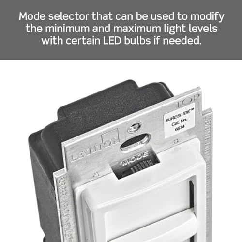 SureSlide Dimmer Switch for Dimmable LED, Halogen and Incandescent Bulbs — Smart Switch, Leviton
