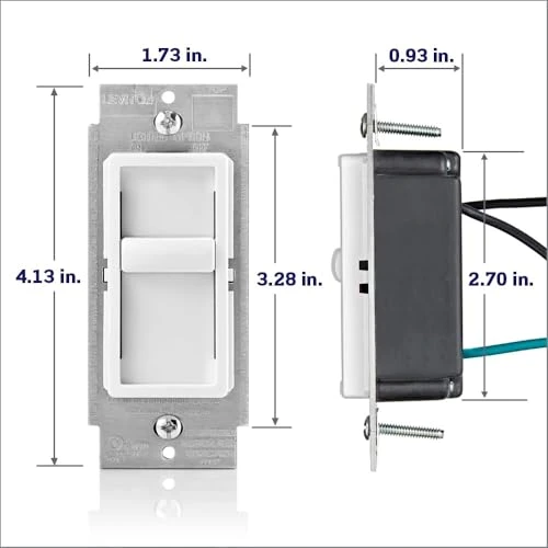 SureSlide Dimmer Switch for Dimmable LED, Halogen and Incandescent Bulbs — Smart Switch, Leviton