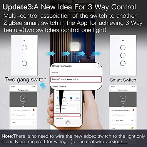 ZigBee Smart Touch Wall Light Switch — Smart Switch, MOES