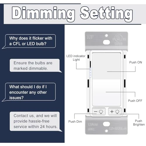 2 Pack Dimmer Light Switch — Smart Switch, GREENCYCLE