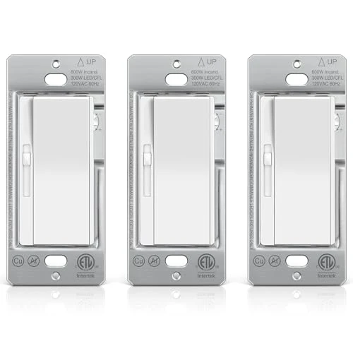 3 Pack Slide Dimmer Light Switch — Smart Switch, BESTTEN