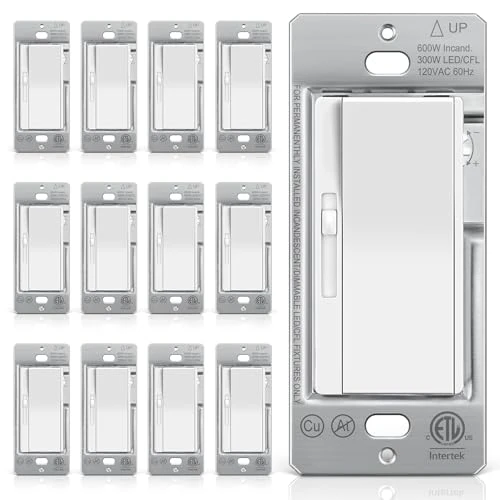 3 Pack Slide Dimmer Light Switch — Smart Switch, BESTTEN