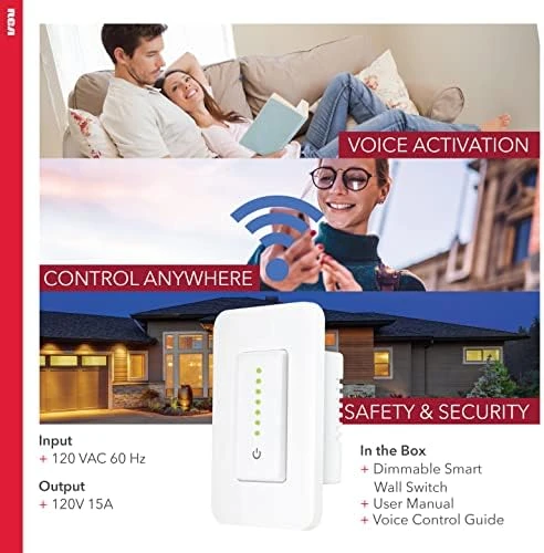 3-Way Smart Dimmer Switch for LED Lights — Smart Switch, RCA