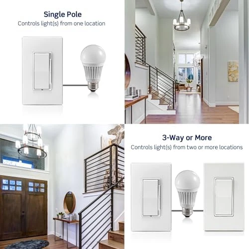Decora Slide LED Advanced Dimmer Switch for 150W Dimmable LED, Halogen and Incandescent Bulbs and Fixtures — Smart Switch, Leviton