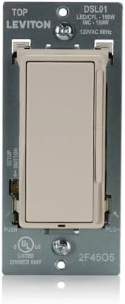 Decora Slide LED Advanced Dimmer Switch for 150W Dimmable LED, Halogen and Incandescent Bulbs and Fixtures — Smart Switch, Leviton