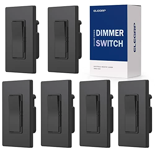 Digital Dimmer Light Switch for 300W Dimmable LED/CFL and 600W Incandescent/Halogen, Single Pole/3-Way LED Slide Dimmer,... — Smart Switch, ELEGRP