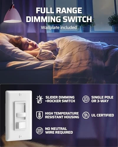 Dimmer Switch for LED Lights — Smart Switch, DEWENWILS
