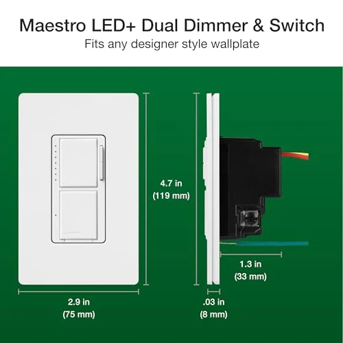 LED+ Dual Dimmer and Switch — Smart Switch, Lutron