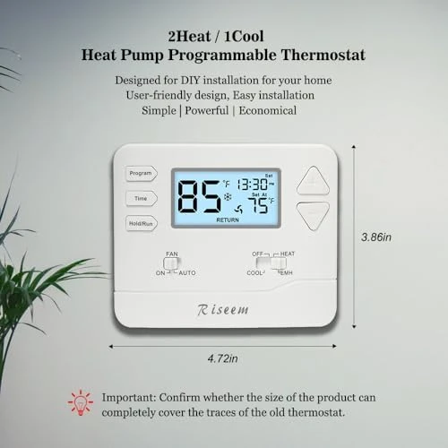 Programmable Thermostat for Heat Pump — Smart Thermostat, Riseem