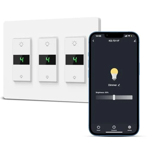 Smart Dimmer Switch 2-Gang Digital Display — Smart Switch, Milfra