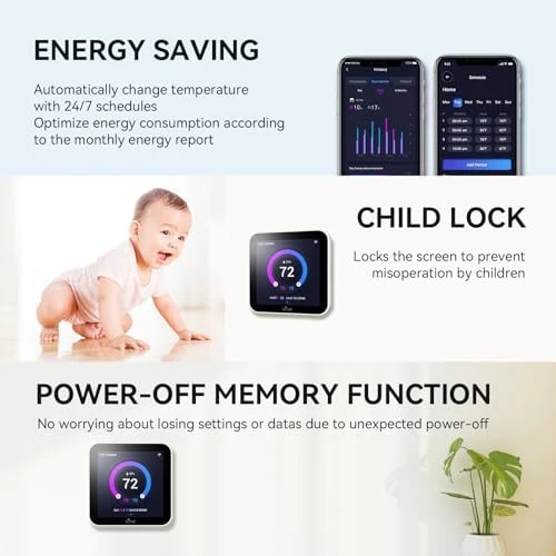 Smart Thermostat Larger Color Screen — Smart Thermostat, vine