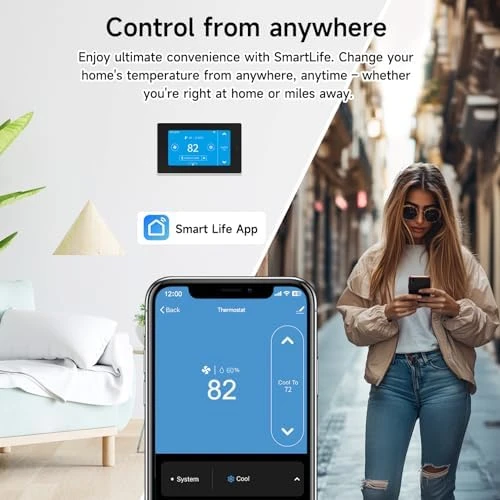 Smart Thermostat with C-Wire Adapter — Smart Thermostat, EdgeAnt