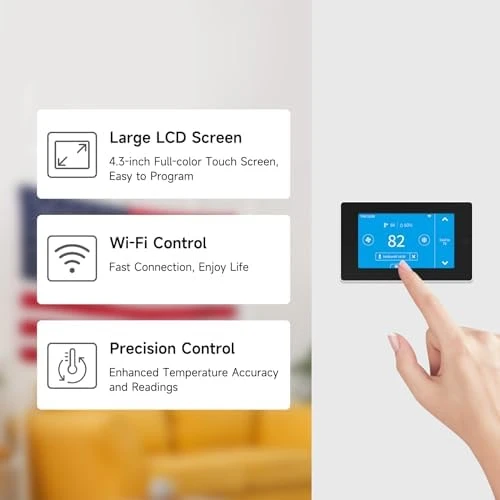 Smart Thermostat with C-Wire Adapter — Smart Thermostat, EdgeAnt