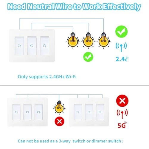 Touch Smart Switch 3 Gang — Smart Switch, Milfra