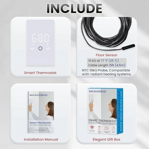 WiFi Smart Thermostat for Electric Floor Warming System — Smart Thermostat, MAXKOSKO
