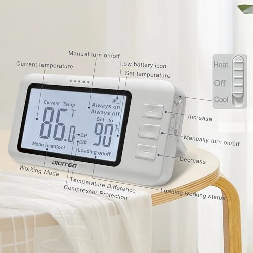 Wireless Thermostat Outlet — Smart Thermostat, DIGITEN