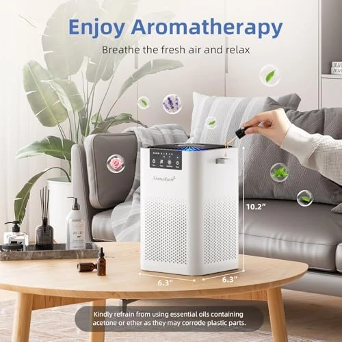 Air Purifiers for Bedroom with 3-in-1 HEPA Filter — Air Purifier, Aroma Room