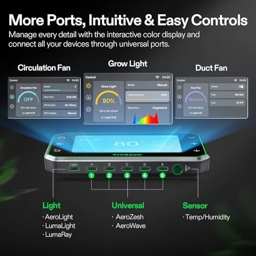 Inline Duct Fan & Temperature Humidity Controller — Smart Fan, VIVOSUN