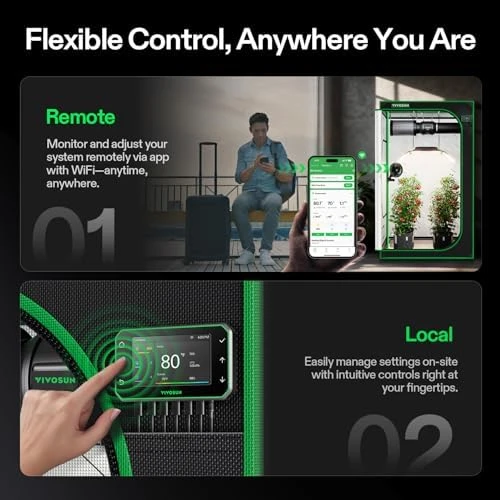 Inline Duct Fan & Temperature Humidity Controller — Smart Fan, VIVOSUN