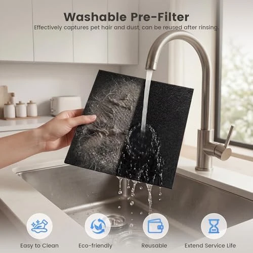 Large Room Air Purifier 3000 sq.ft with Washable Filters — Air Purifier, Visit the HEARBOBO Store