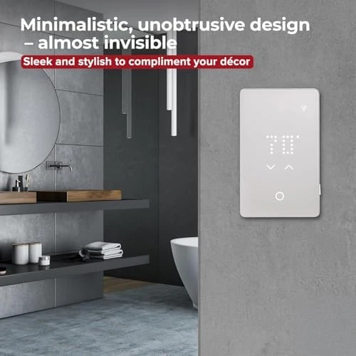 LED Smart Heated Floor Thermostat - WiFi & Touchscreen - 120/240V - Programmable with Voice Control - UWG5-4999 with... — Smart Thermostat, Warming Systems
